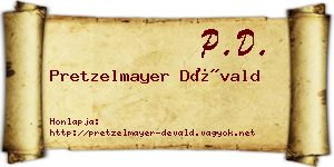 Pretzelmayer Dévald névjegykártya