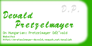 devald pretzelmayer business card